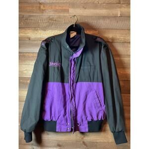 Vintage Purple and Black Hoosier Racing Tire Lightweight Jacket Men’s Size Large
